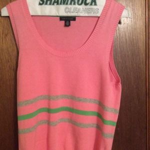 Tommy Hilfiger Pink and green sweater vest