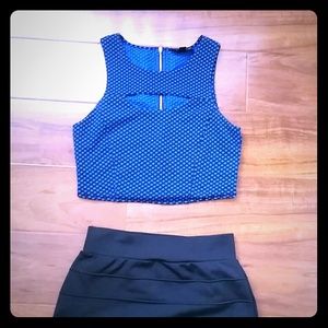 Blue crop top