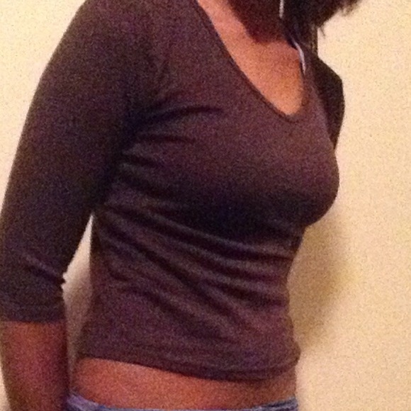 Cropped tight Gray top