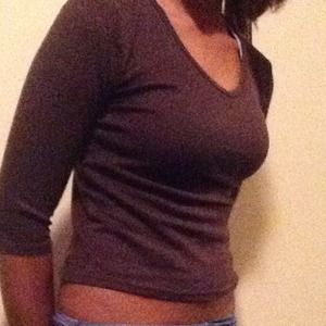 Cropped tight Gray top