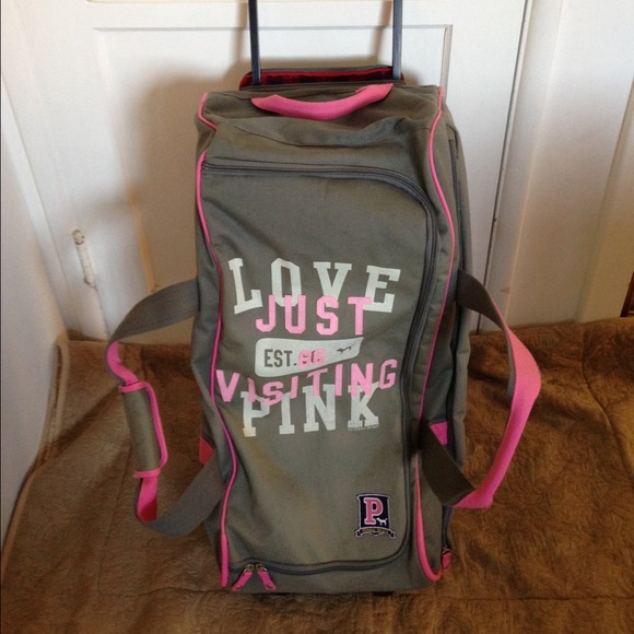 NEW Victoria's Secret Pink Wheelie XL Suitcase