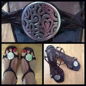 Brighton Brown Patent Sandals 👠