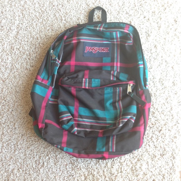 Blue and pink Jansport Backpack