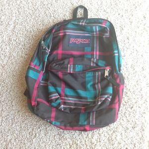 Blue and pink Jansport Backpack