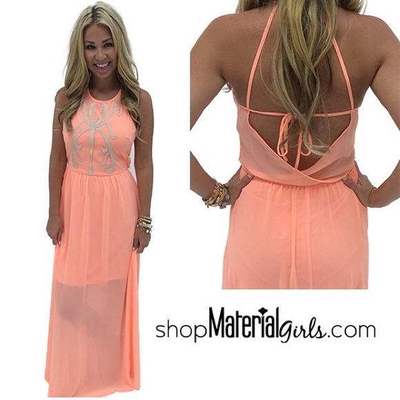 Coral Maxi Dress