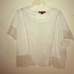 Sheer white loose fitting top