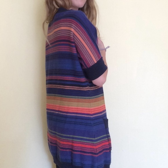 Long Multicolored Cardigan