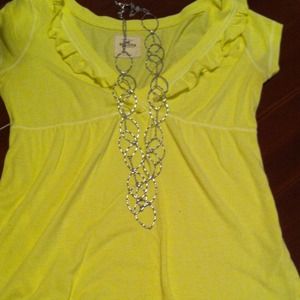Hollister yellow shirt