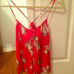 Kimchi Blue Xsmall Red Silk Top
