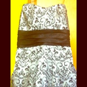 Black and gray dress