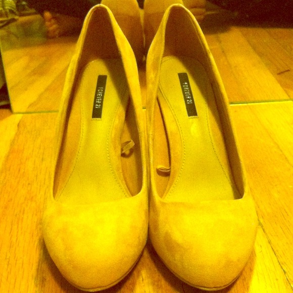 Pink Suede Heels - Size 6