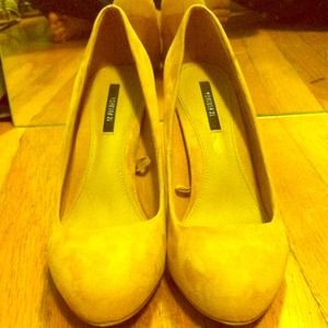 Pink Suede Heels - Size 6