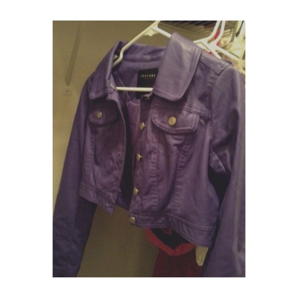 purple leather jacket 💜