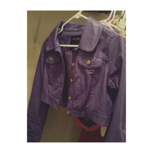 purple leather jacket 💜