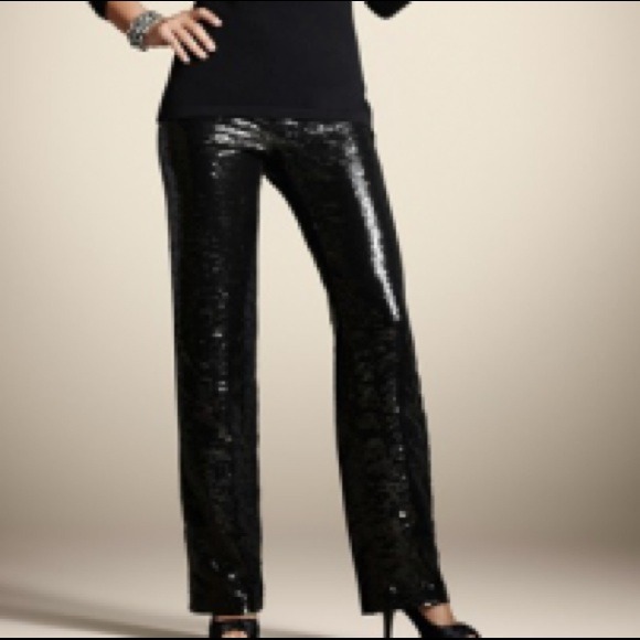 Chico's size 0 black sequin dress pants holiday