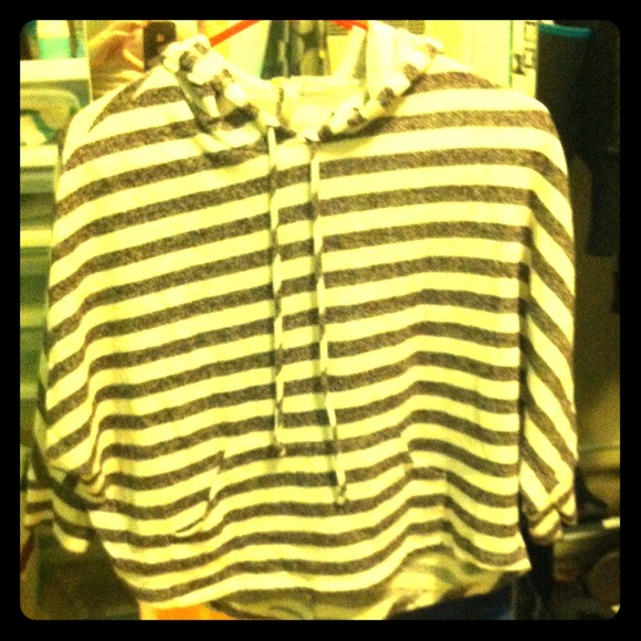 Cute Pullover Striped Hoodie