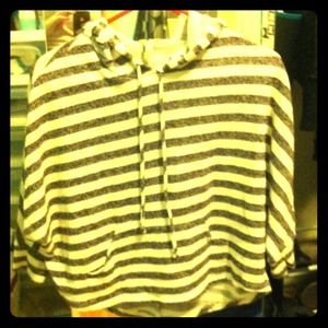 Cute Pullover Striped Hoodie