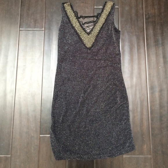 Metallic beaded clubbing dress