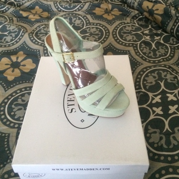 Steve Madden Platform Strappy Heels👡 mint green