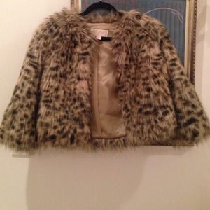 Michael Kors Leopard Faux Fur Jacket