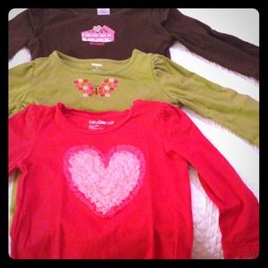 Toddler long sleeve shirts from Gap and Gymboree.