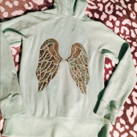 Vs bling angel wing hoodie