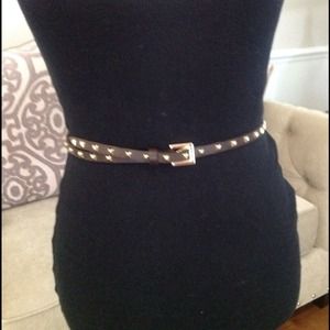 Brown and gold leather Sisley studded stud belt