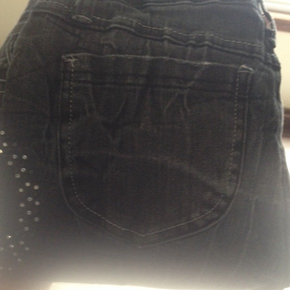 Black denim jeans