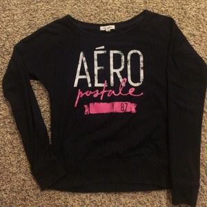 Navy blue sweatshirt top