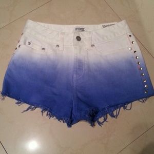 Studded Ombre Cut off shorts VS PINK