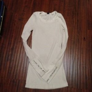 Free People white stud cuff thermal Medium