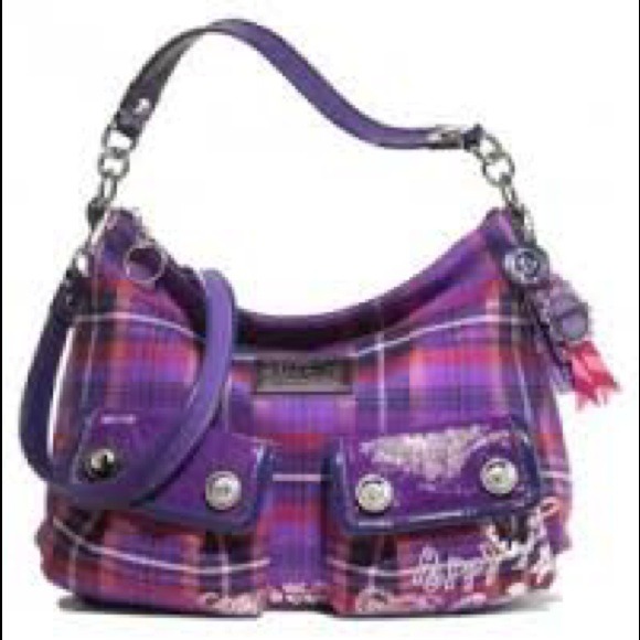 🙊REDUCED🙈🌟RARE🌟Coach poppy purple plaid