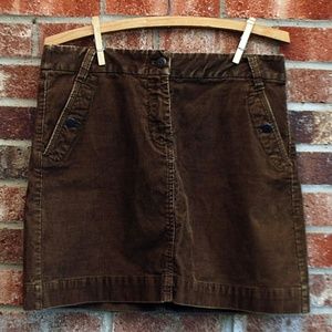 J Crew Brown Corduroy Skirt