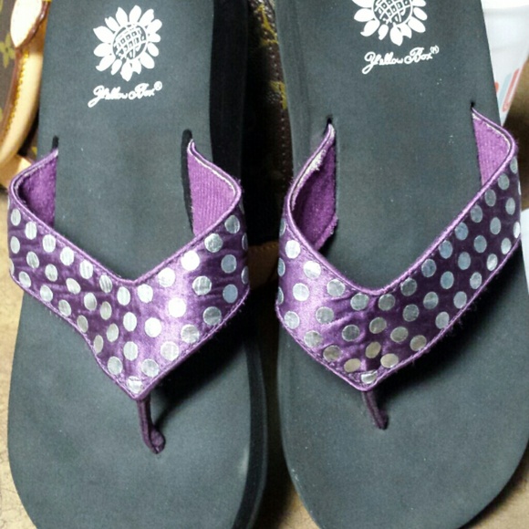 Yellow Box flip flops