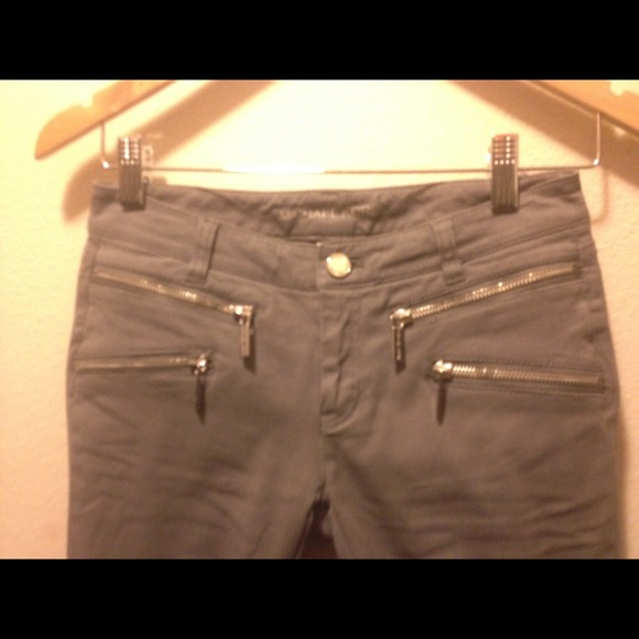 Michael Kors grey pants with zippers