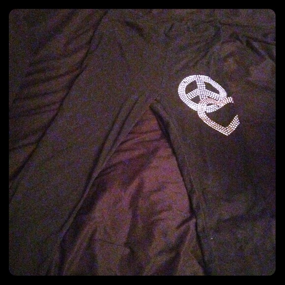 Black Peace & love tights