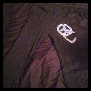 Black Peace & love tights