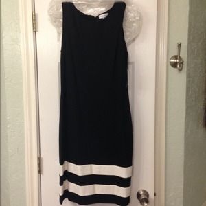 NWT Calvin Klein black ponte dress size 12