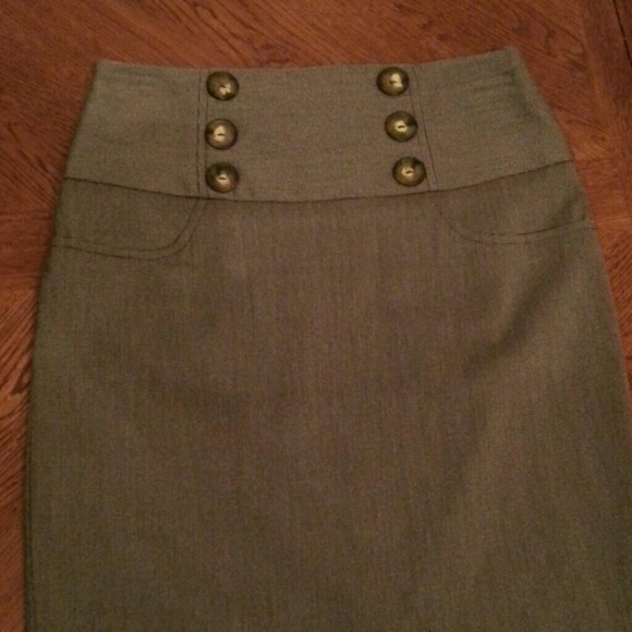Brown high waist pencil skirt!