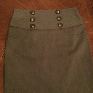 Brown high waist pencil skirt!