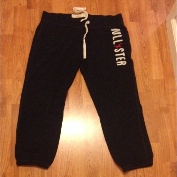 Hollister Crop Sweat Pants Dark Blue - Picture 1 of 3