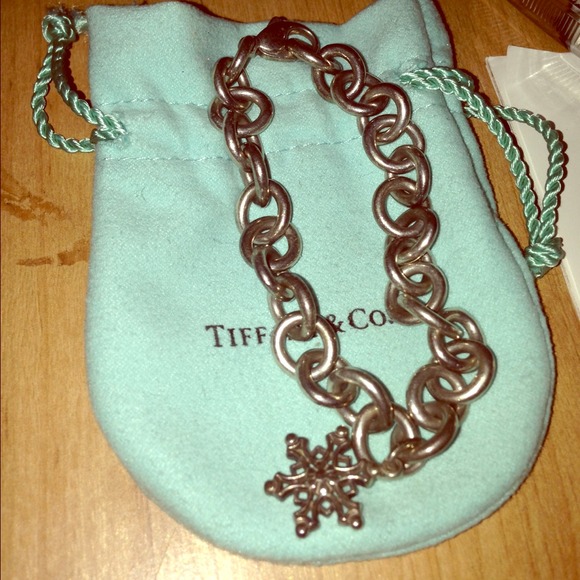 SOLD!! Tiffany charm bracelet with snowflake charm