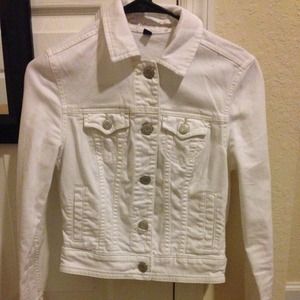 White jean jacket