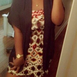 Colorful printed dress.