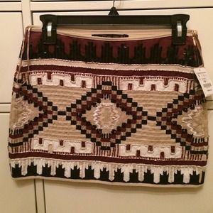 Zara sequined tribal skirt