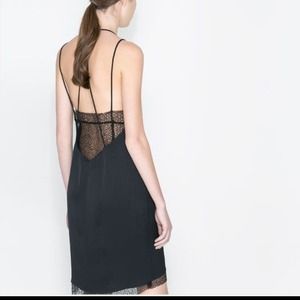 Zara studio lace backless dress