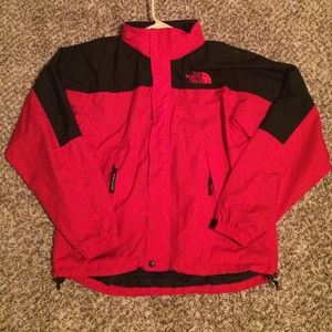 Red men's north face jacket