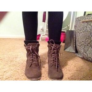 Urban outfitters lace up booties