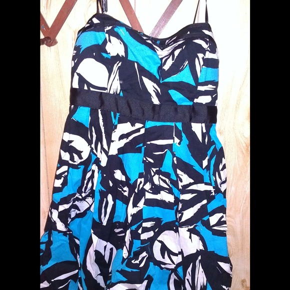 Blue and black tube dress - Picture 1 of 4