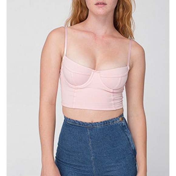 Cotton spandex underwire bustier top